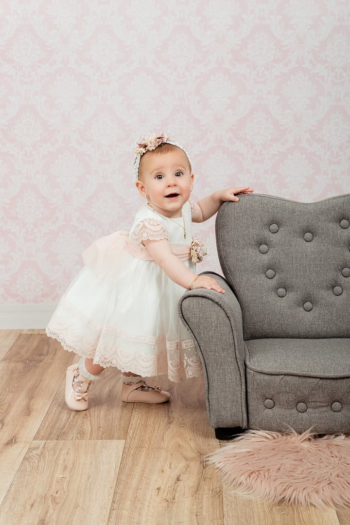 Fotografia de bautizo en estudio