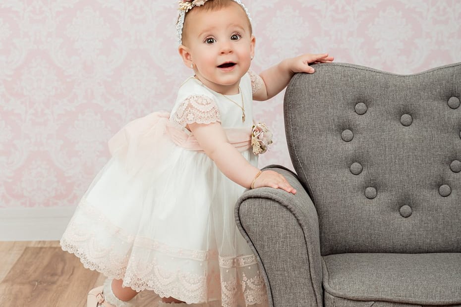 Fotografia de bautizo en estudio