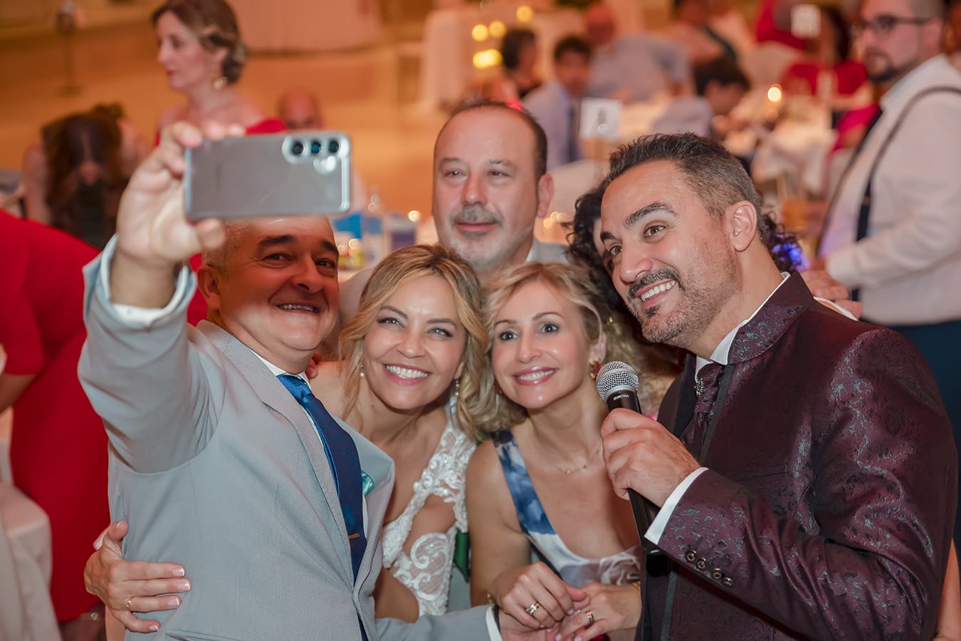 Selfie con amigos Hotel Granada Palace, Celebración boda Monachil